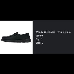 Hey Dude Wendy X Classic Black Loafers